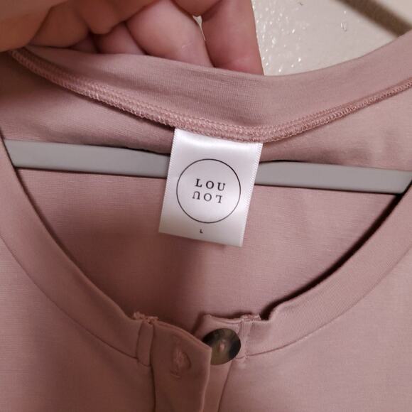 LOU LOU & Company Maternity Dress In Blush Pink Midi Dress - Picture 5 of 9